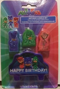 PJ Masks Geburtstag Kerze Set ~ Disney Deko Cake Topper Party Zubehör 4 Stück - Bild 1 von 3
