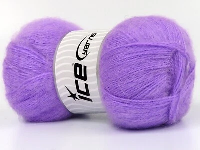 Lilac Mohair Pastel Yarn 80816 Ice Acrylic Wool Mohair  100gr 546yd Sport Weight - Image 1 of 4