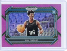 2023-24 Panini Prizm Draft Picks SIDY CISSOKO V RC Rookie Purple 26/75