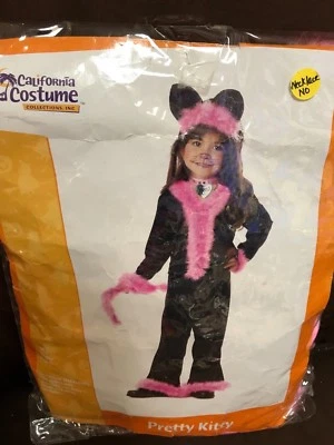 DISFRAZ DE GATITO BONITO NIÑO PEQUEÑO TALLA M (2-4) DETALLES TERCIOPELO Y PLUMAS ROSA. SUPER CU Foto 1 de 4