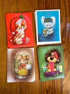 Vintage Jolly Mailman Christmas Cards - Set of 16 New in Box Old Stock Holiday - Picture 1 of 4