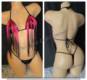 Exotic Dancer Stripper Sexy Fringe Dancewear (T1946) - Picture 1 of 3