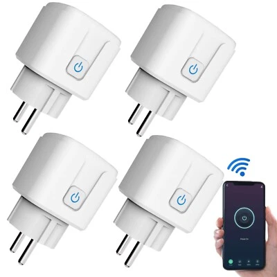 4x WLAN Wifi Enchufe Smart Home Enchufe Zócalo Tapón App Control Timer Schuko - Imagen 1 de 4