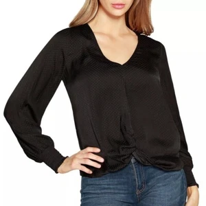 Beldini Womens Top Plus Size 3X Black Twist Front Blouse NWT - Picture 1 of 10