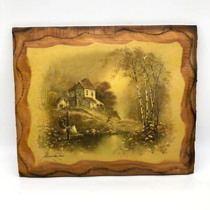 ANDRES ORPINAS Vintage lackiertes Holz Wandkunst Plakette Ferienhaus Bauernhaus Dekor - Bild 1 von 15