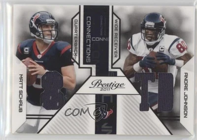 2011 Panini Prestige Connections Materials /250 Andre Johnson Matt Schaub HOF - Image 1 of 2