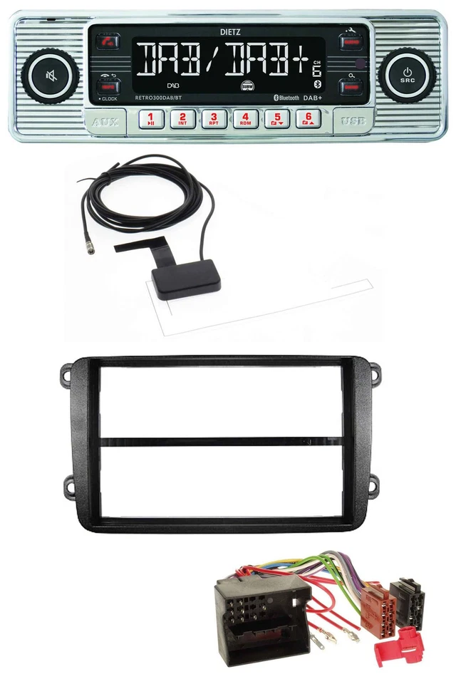Dietz Bluetooth USB MP3 DAB Autoradio für VW Golf V VI Touran Passat 3C Caddy EO - Bild 1 von 4