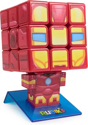 Cubo de Rubik – Cubo do Homem de Ferro | Brinquedo quebra-cabeça Marvel 3x3 e exibição de colecionador novo - Imagem 1 de 4