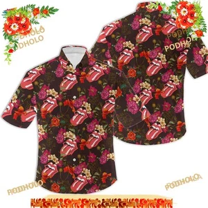 Rolling Stones Hawaiihemd, Rockband Tropical Shirt für Fans - Bild 1 von 2