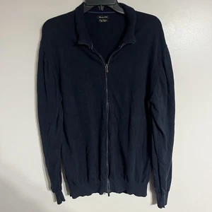 Massimo Dutti Herren Pullover Gr. 2XL dunkelblau Full Zip Baumwoll-Kaschmir-Mischung - Bild 1 von 13