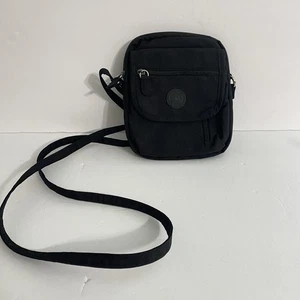 MultiSac schwarz Nylon Umhängetasche Mini Handtasche Reise Organizer 7x6" verstellbar - Bild 1 von 11