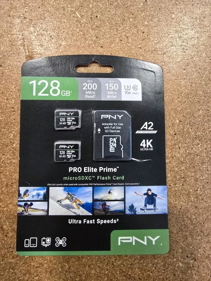 PNY PRO Elite Prime 128GB microSDXC A2 UHS-I U3 Flash Card 4K - Image 1 of 1