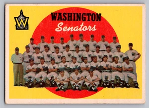 1959 TOPPS #397 WASHINGTON SENATORS TEAM CARD W/HARMON KILLEBREW UNMARKED - Picture 1 of 3