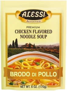 Mezcla de sopa Alessi Brodo di Pollo sopa de fideos con sabor a pollo, 6 onzas (paquete de 1) - Imagen 1 de 4
