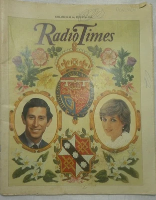 July 1981 Radio Times Souvenir Charles & Diana Wedding Royals 80s TV Guide - Image 1 of 4