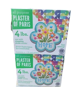 All Purpose Plaster Of Paris HOPE Ages 6+ 4lbs Lot Of 2 boxes 8lbs Sealed Bags - Picture 1 of 4