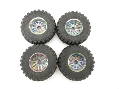 4x Rocks Reifen Super Swamper 2,2" Raupenreifen auf Multichrom Metall Beadlocks - Bild 1 von 4