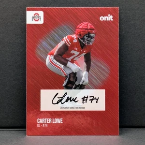 ONIT Carter Lowe Red Base Signature Shimmer S-6 2025 automático Ohio State OSU CASI NUEVO - Imagen 1 de 3