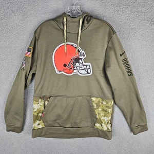 Cleveland Browns Hoodie Mens Medium Therma Fit Nike NFL Football Team Issued - Picture 1 of 13