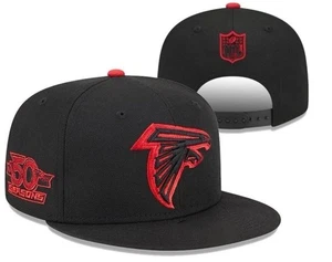 Gorra Atlantla Falcons Snapback Nuevo Estilo Ajuste Ajustable Negra Roja 50 Temporadas - Imagen 1 de 2