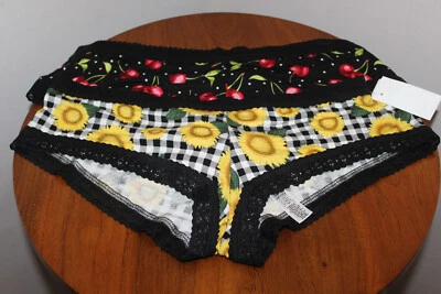 HANKY PANKY DREAMEASE BOYSHORTS 2-PIECE COMBO CROCHET LACE WAIST FLORAL SIZE XL - Image 1 of 4