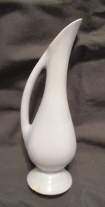Vintage~Miniature White Pitcher/Vase~Handle~5 1/8" Tall - Picture 1 of 11