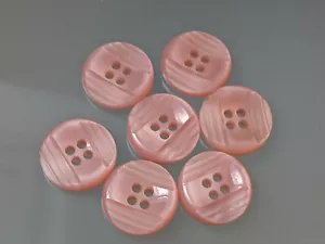 7x Knöpfe - Rosa - 15mm - Blusenknöpfe, Puppenknöpfe  - Picture 1 of 1