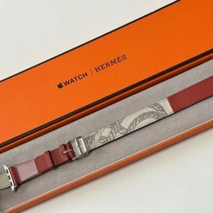 Apple Watch Hermès Double Tour Corde Bracelet Cuir 42mm,41mm,40mm 38mm Boîte Ouverte - Photo 1 sur 2