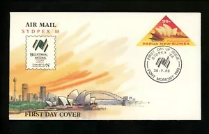 Postal History Papua New Guinea FDC #695 Sydey Opera House Australia 1988 - Picture 1 of 2