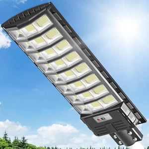 8000W Solar Straßenlaternen Außen - Solarleuchten Außen Wasserdicht Dämmerung bis D... - Bild 1 von 7