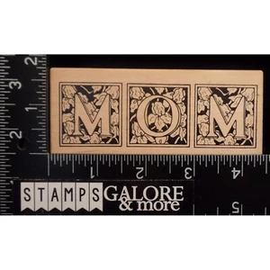Great Impressions Rubber Stamps G150 MONOGRAM MOM BOTANICAL FLOWERS #2836 - Picture 1 of 2