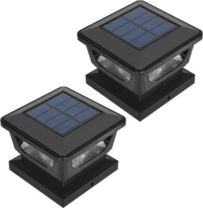 2Pack Solar Post Light Fence Outdoor Waterproof Lights Fits 3x3,4x4 Wooden Posts - Picture 1 of 7