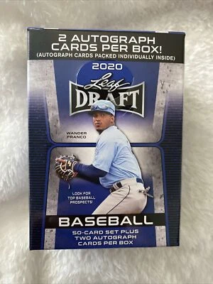 LEAF Draft Baseball Cards 2020 -Sealed Blaster Box Includes 2 Autos & 50 cards - Image 1 of 4
