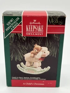 Decorazione albero di Natale Hallmark Keepsake 1992 Natale di un bambino - Foto 1 di 9