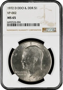 1972-D EISENHOWER DOLLAR - DDO & DDR (VP-002) ~ NGC GRADED MS 65 - Bild 1 von 3