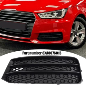 Black Left Front Bumper Fog Light Cover Grill Grille Bezel For Audi A1 8X 15-18 - Picture 1 of 13