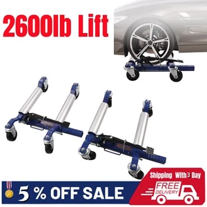 New! Set of (2) Auto Dolly Car Dolly Wheel Tire Moving 2600lb Lift Jack Dolly 2X - Foto 1 di 16
