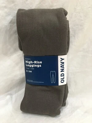 NWT Old Navy Women's Gray Rib High Rise Jersey Leggings Pants many sizes - Image 1 of 2