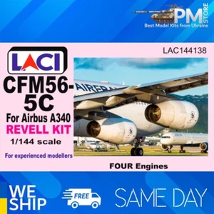 Motores Laci 144138 1/144 CFM56-5C 4 piezas Airbus A340 para kit de resina Revell - Imagen 1 de 8
