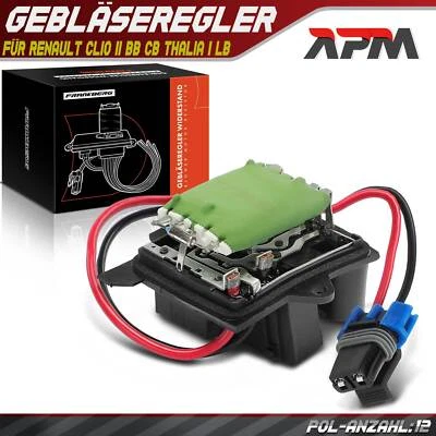 Regulador del ventilador resistencia ventilador interior para Renault Clio II BB CB Thalia I LB - Imagen 1 de 4