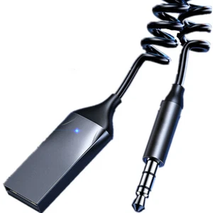 Bluetooth 5.0 AUX Audio Adapter Cable Car 3.5mm Jack Music Handsfree Receiver - Picture 1 of 24