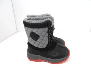 Toddlers Carters Winter Boots Faux Fur Lined Laces Boys - Size 6 - EC - Picture 1 of 10
