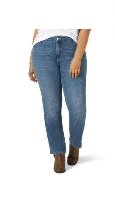 Lee Womens Jean Plus Size Straight Leg Northshore Blue Size 16W Long  - Image 1 of 4