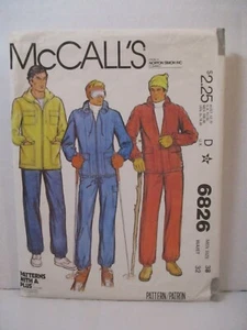 Chaqueta y pantalones sin forrar McCall's Pattern 6826 para hombre talla 38 cintura 32" corte completo - Imagen 1 de 11