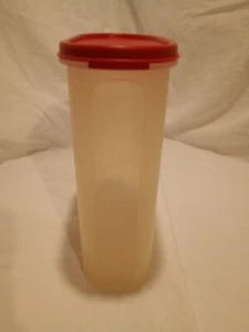 Vintage Tupperware Sheer Modular Mates Container #1614-7 & Orange Seal #1616-19 - Picture 1 of 3