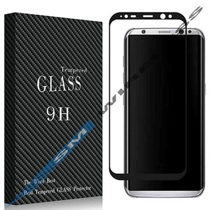 FULL PROTECTION Tempered Glass Screen Protector for Samsung Galaxy S8 / S8 Plus - Picture 1 of 12