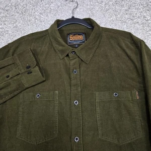 Sullen Corduroy Shirt Mens Large dark Green - Picture 1 of 9