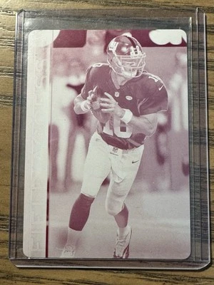 Placa de impresión 2015 Topps NFL magenta 1/1 Eli Manning #18 Giants Foto 1 de 2