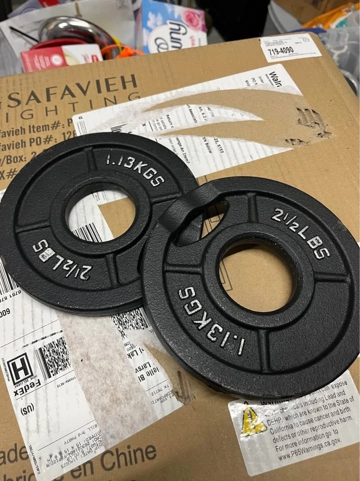 TOTALMENTE NUEVO - Juego de 2 - Placa de peso olímpica de hierro fundido de 2 pulgadas Balance de 2,5 lb Foto 1 de 1