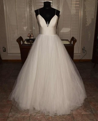 Vestido de Noiva WTOO BY WATTERS PALMER STYLE 12113 Tamanho 10 Marfim - Imagem 1 de 4